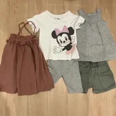 100cm 女の子　服　夏服　半袖Tシャツ　ボトムス　セット