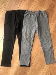 UNIQLOレギンス 黒 グレー 110cm