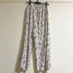 花柄 ワイドパンツ