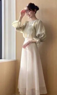【HALUHIROINE ハルヒロイン】フレアスカート ホワイトのサムネイル