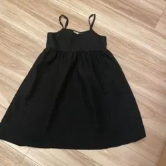 ポンポネット 黒 ノースリーブワンピース　150