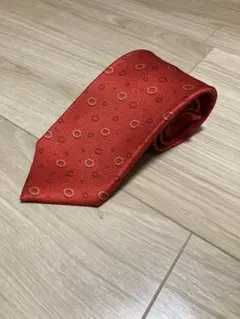 BVLGARI 赤 シルク ネクタイ