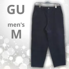 美品　GU　ジーユー　ワイド　テーパード　イージーアンクルパンツ　ブラック　Ｍ