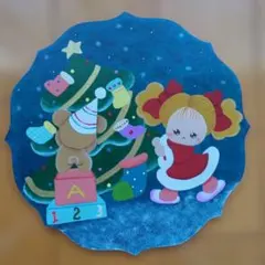 クリスマスデザイン木製プレート