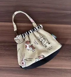 持ち手付き　バネポーチ　ミニポーチ　動物　ハンドメイド