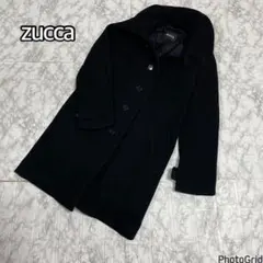 ❤︎冬物SALE中❤︎ズッカ　ウールコート ブラック　ブレンド　フード付き