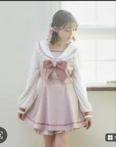 LIZLISA セーラーカラーセットアップ 長袖 ピンク