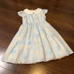 メゾピアノmezzo piano デイジー柄 半袖ワンピース 120