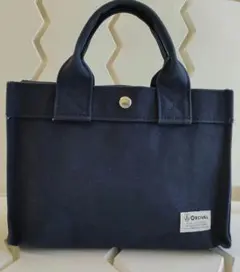 ORCIVAL 24ozコットンキャンバススクエア ミニトートbag ネイビー