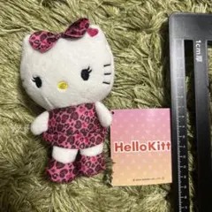 ハローキティ ヒョウ柄ぬいぐるみキーホルダー