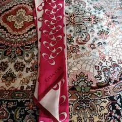 コーチ COACH シルク　スカーフ 　リボン　タイ