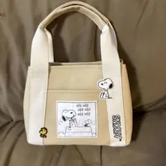 スヌーピー イラスト付き トートバッグ