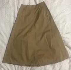 UNIQLO ベージュ Aライン ロングスカート コットン