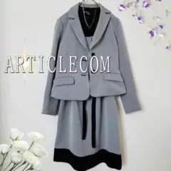 ARTICLE COM チェック柄セレモニーワンピースジャケット2点セット（L）