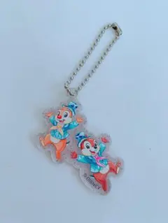 ディズニー　25周年　キーチェーン　チップとデール