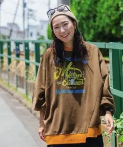 ニコアンド リメイクライクプルオーバー ブラウン misayoさん