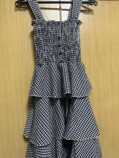 ギンガムチェック キャミワンピース