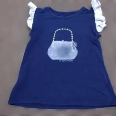 io sono mao Tシャツ ネイビー フリル袖のサムネイル