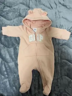 【値下げしました】GAP フード付きロンパース ピンク　４５cm ベビー　0〜3