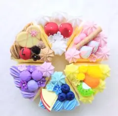 フェルト　おままごと　6種類のケーキセットNo.368