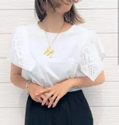 Q♡袖フリルレースTシャツのサムネイル