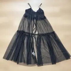 FRIFUL キャミワンピース ブラック Mサイズ シースルー 羽織