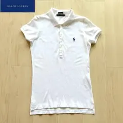 【美品】ラルフローレン RALPH LAUREN  白 レディースポロシャツ L
