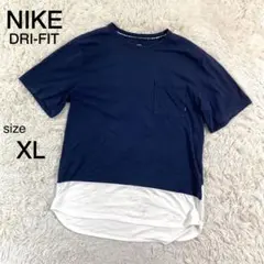 NIKE DRI-FIT ネイビーカラー 半袖 Tシャツ