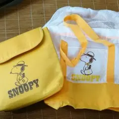《新品・未使用》スヌーピー保冷ポーチ付き レジャーバック