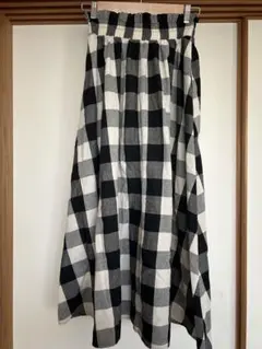 cocaチェックロングスカート