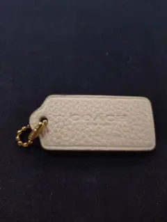 COACH レザーキーホルダー ベージュ