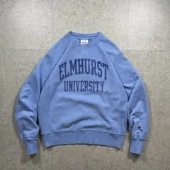 Champion REVERSE WEAVE カレッジロゴスウェットライトブルー