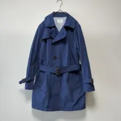 BEAMS HEART メンズ　トレンチコート　チェック　ブルー　ジャンパー　S