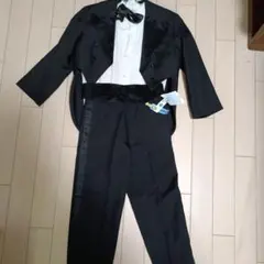 120cm 黒 タキシード ダブルブレスト