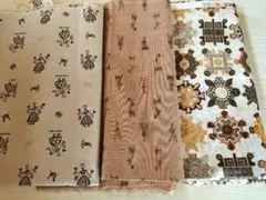 柄物綿プリント生地 3枚セット