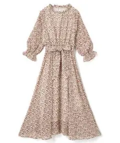 【GRL】フラワーフリルワンピース ※リボンベルト付き