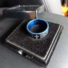 指輪 　 ユニセックス 新品 クロス 英字