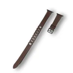 二重巻き Apple Watch 42/44/45/49 ダークブラウン 合皮