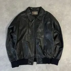 レザージャケット　a-2 革ジャン　LUAU 90s古着　本革　ブラック　短丈