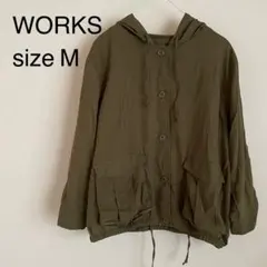 【新品タグ付き】WORKS ドットワークス　パーカー　ブルゾン M カーキのサムネイル