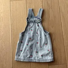 【美品】gap デニム ワンピース ジャンパースカート 18-24M