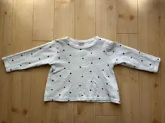 petit main ハート柄長袖Tシャツ90