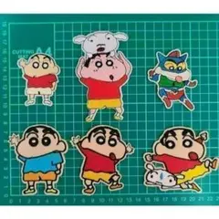 A18*刺繍アイロンワッペン*クレヨンしんちゃん*6枚セット