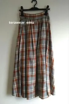 しまむら　terawear emu ロングスカート　チェック
