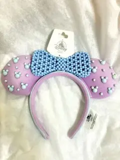 タグ付き　海外ディズニー　Disney カチューシャ パープル ビーズのサムネイル