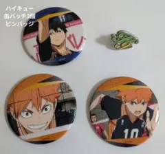 ハイキュー 缶バッチ ピンバッジ 4個セット アニメ