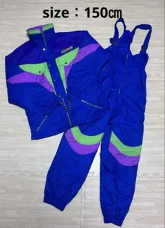 【美品】シルベスクラブ セットアップ スノーウエア スキーウエア 150㎝　青