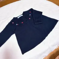 【美品】familiar ネイビー カーディガン　70㎝