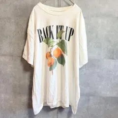 ファッションノバ フルーツ柄 Tシャツ 半袖 ビッグサイズ 白 XL メンズ