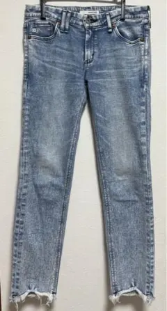 SOMETHING EDWIN スキニー デニムパンツ 切りっぱなし